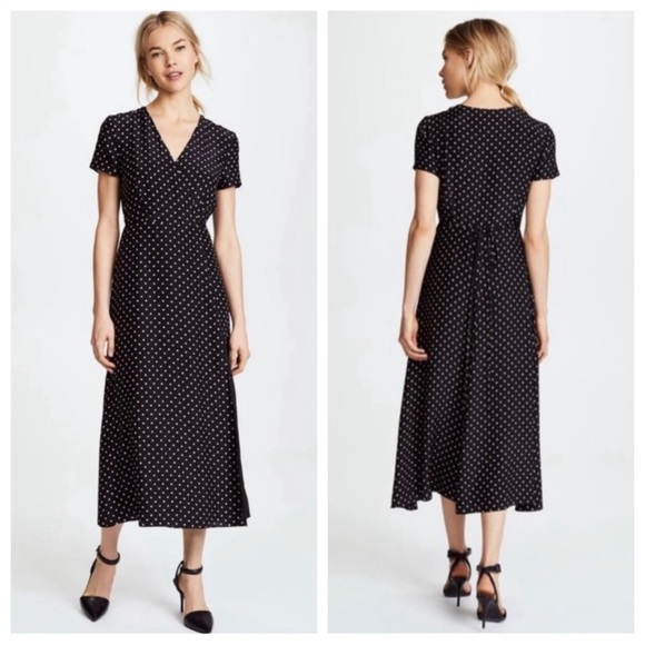 Jenni Kayne Dresses & Skirts - Jenni Kayne Black and White Polka Dot Midi Dress